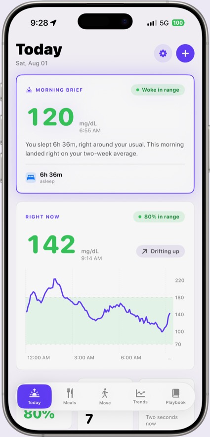 Mirri Navigator — the Today screen
