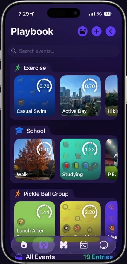 Mirri One — the Playbook screen